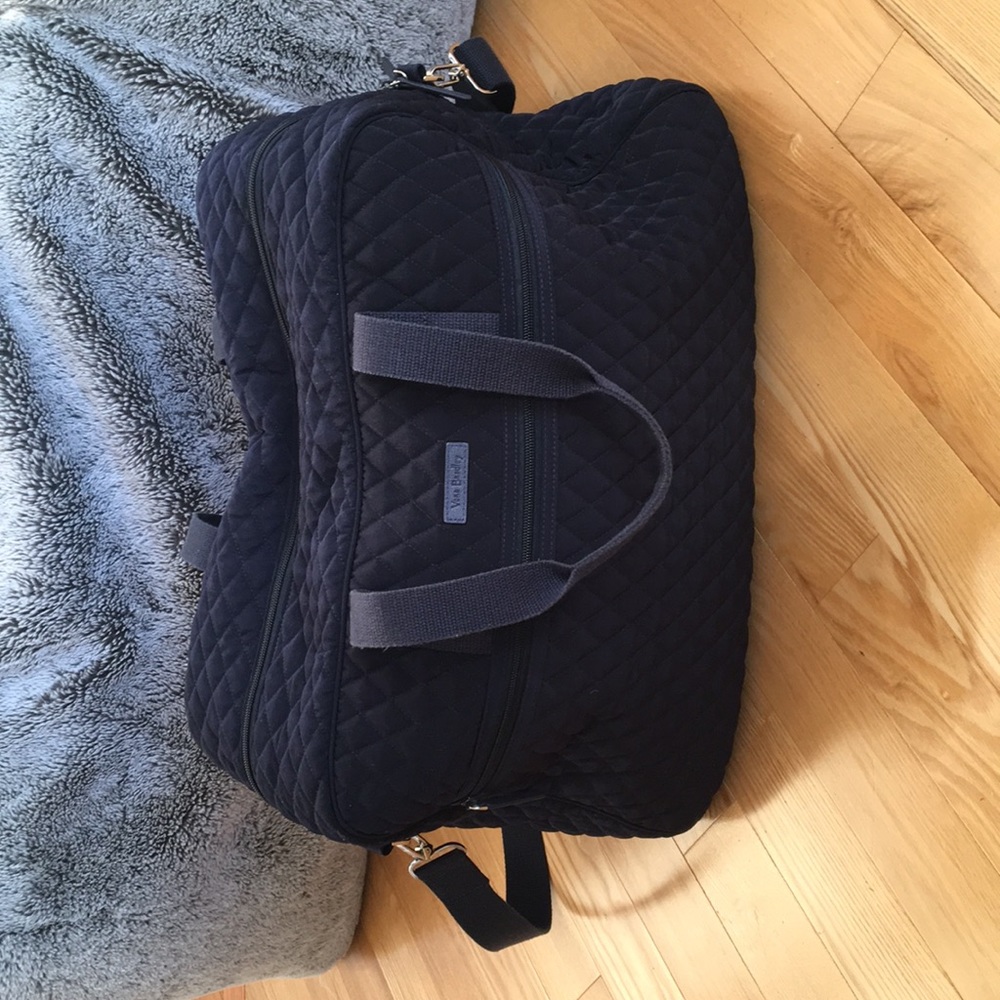 Vera Bradley dark navy duffel bag 19x13x8